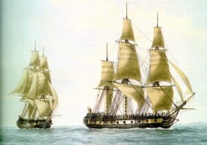 Fiction sonore radio sur le combat des frégates l'Ariane et le l'Andromaque, coulées en 1812 près du Grazu.